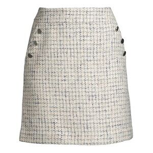 ELIE TAHARI TWEED demur BLUE IVY PROFESSIONAL CAREER SKIRT PLUS 14 women’s nwt